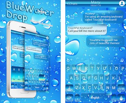 Blue Water Drop Keyboard Theme APK Download for Windows - Latest Version  .2019