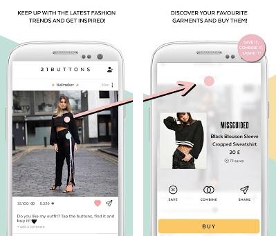 21 Buttons: Fashion Social Network & Clothing Shop preview screenshot